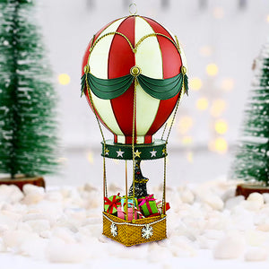 Mongolfiera in Metallo Decorativo Addobbo Natalizio con Gancio 54x24.5x24.5 cm