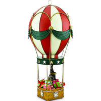 Mongolfiera in Metallo Decorativo Addobbo Natalizio con Gancio 54x24.5x24.5 cm