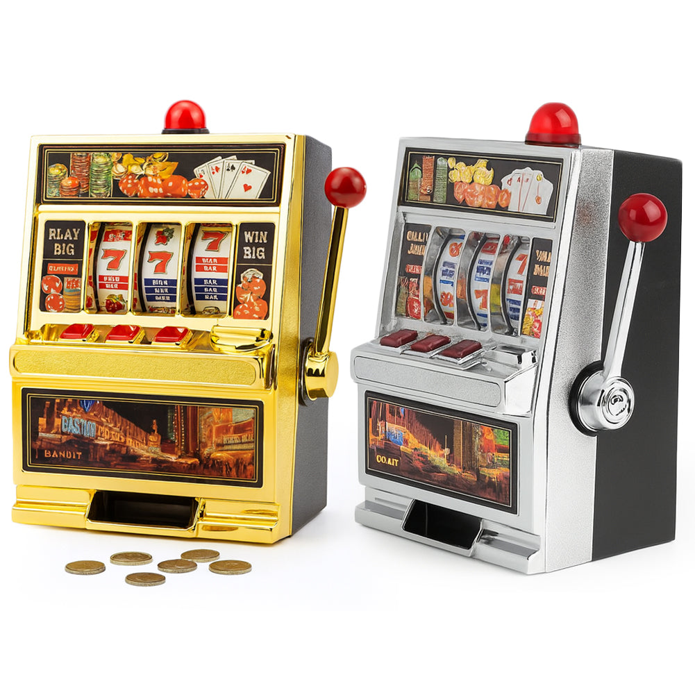 Salvadanaio Slot Machine Las Vegas Giocattolo Arcade 24x16x30cm Colori Assortiti