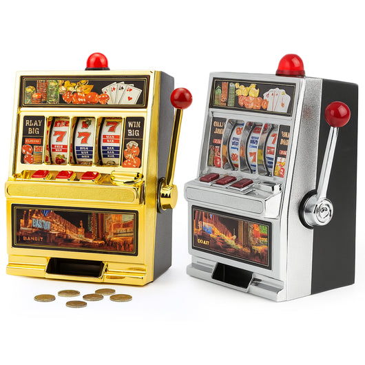 Salvadanaio Slot Machine Las Vegas Giocattolo Arcade 24x16x30cm Colori Assortiti