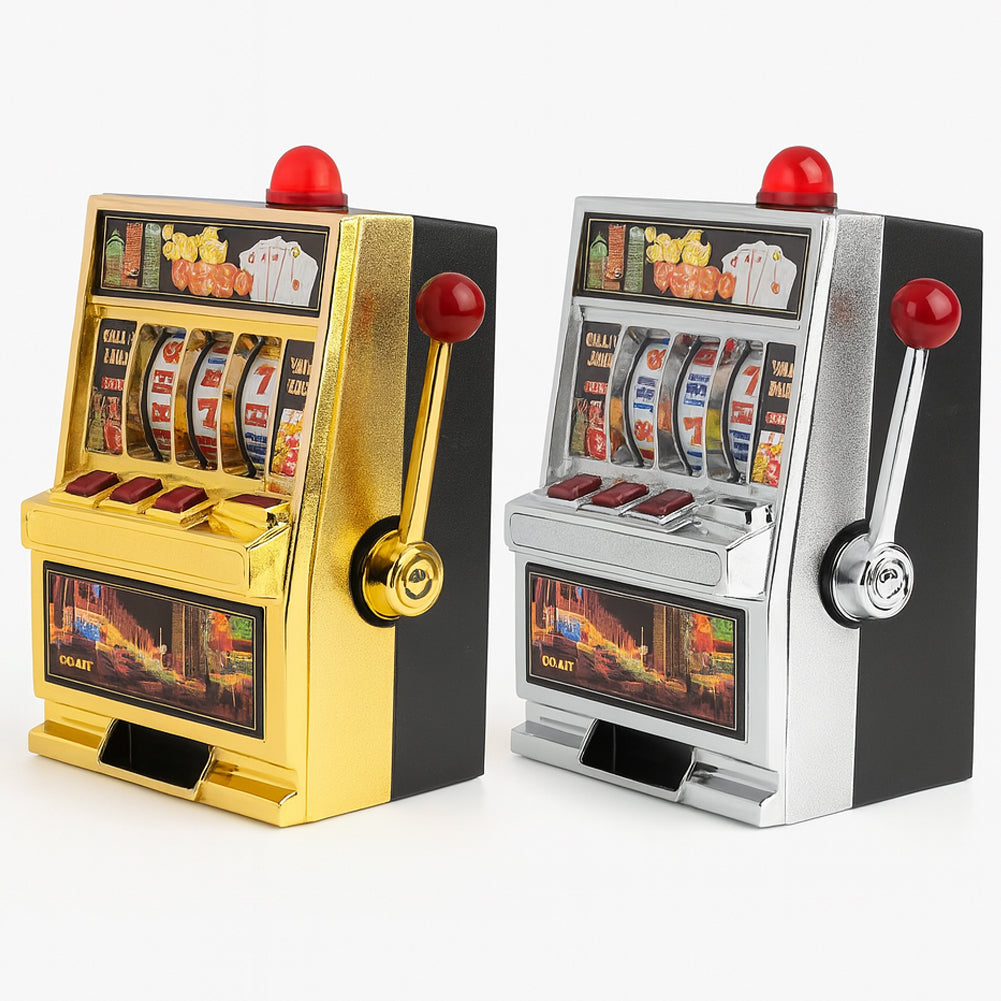 Salvadanaio Slot Machine Las Vegas Giocattolo Arcade 24x16x30cm Colori Assortiti