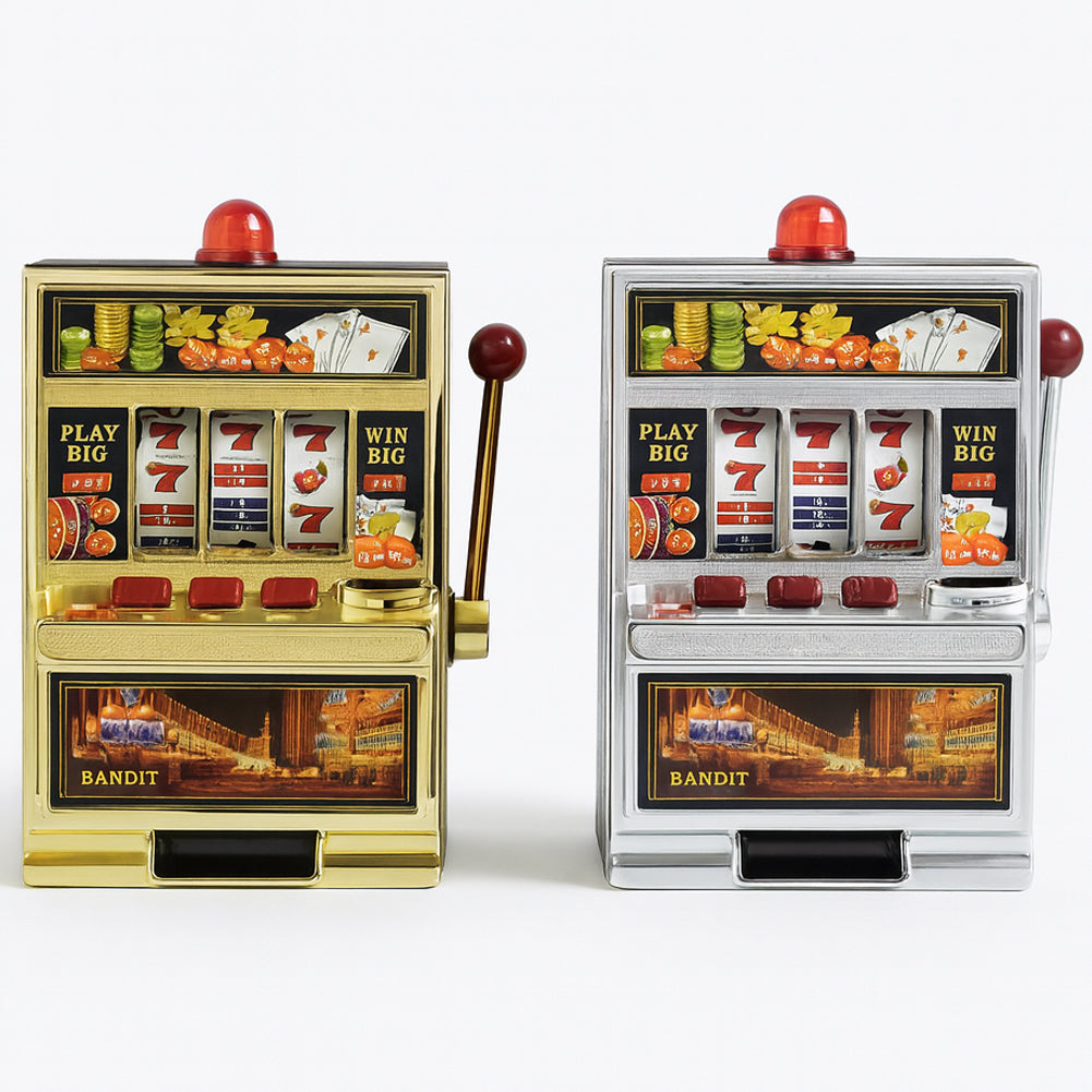 Salvadanaio Slot Machine Las Vegas Giocattolo Arcade 24x16x30cm Colori Assortiti