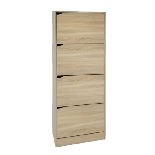 SCARPIERA LINEA HARMON IN LEGNO CON 4 ANTE COLORE ROVERE MISURA 63X24X150 CM