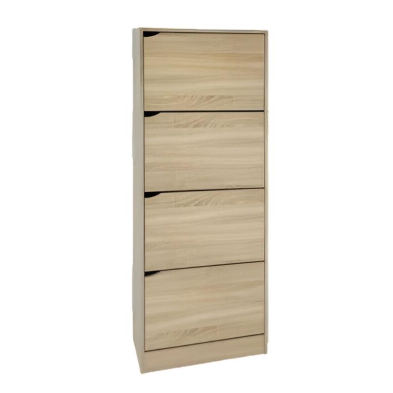 SCARPIERA LINEA HARMON IN LEGNO CON 4 ANTE COLORE ROVERE MISURA 63X24X150 CM