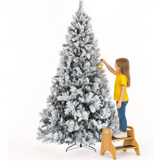 Albero di Natale Innevato Bianco Winter Palace Foltissimo 240cm 2050 Rami Innesto