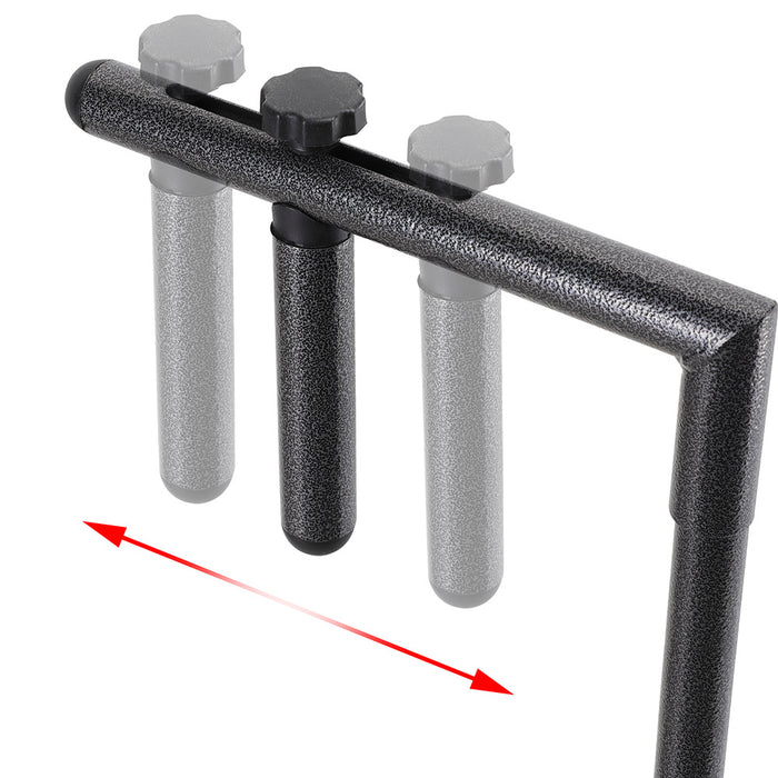 Tavolino Balcone Pieghevole Metallo e Polyrattan 2 Porta Bicchieri Regolabile Bianco