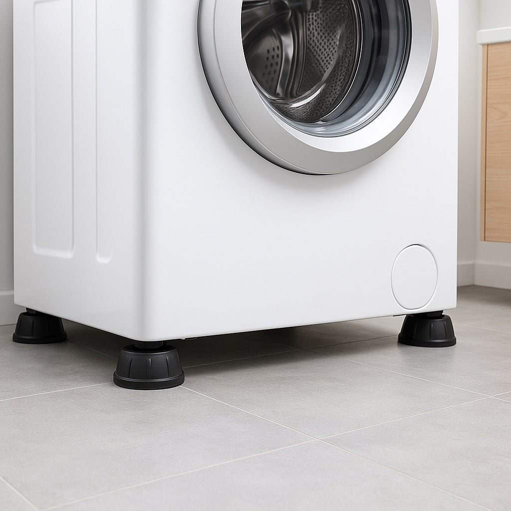Set 4 Piedini Antivibrazione in Gomma per Lavatrice Frigorifero Supporti Universali Anti-Scivolo