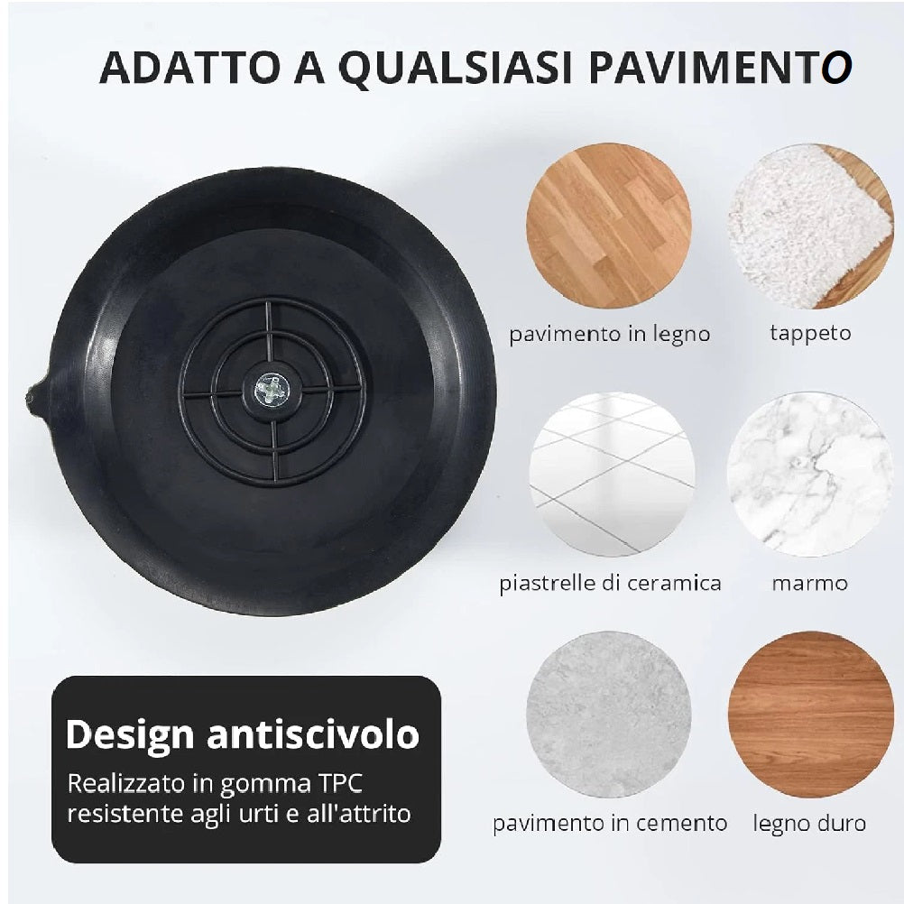 Set 4 Piedini Antivibrazione in Gomma per Lavatrice Frigorifero Supporti Universali Anti-Scivolo