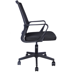 Sedia da Scrivania Ergonomica con 5ruote Piroettanti Rete Traspirante Casa Ufficio Nero