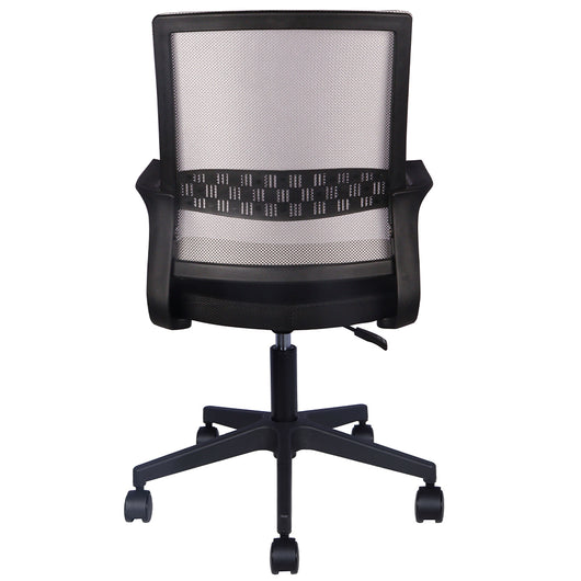 Sedia da Scrivania Ergonomica con 5ruote Piroettanti Rete Traspirante Casa Ufficio Nero Grigio