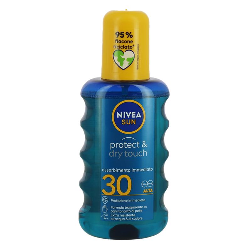 NIVEA SUN PROTEZIONE SOLARE PROTECT & DRY TOUCH PROTEZIONE E ASSORBIMENTO IMMEDIATO SPF 30 ALTA 200 ML