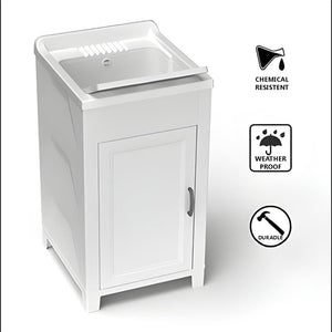 MOBILE LAVATOIO IN RESINA RESISTENTE AI DETERGENTI E AGLI ACIDI DI USO COMUNE PER ESTERNO E INTERNO 45X50X85 CM