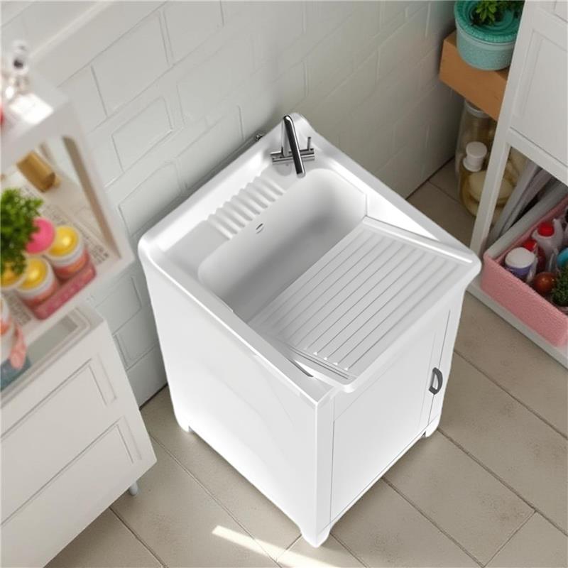 MOBILE LAVATOIO IN RESINA RESISTENTE AI DETERGENTI E AGLI ACIDI DI USO COMUNE PER ESTERNO E INTERNO 45X50X85 CM