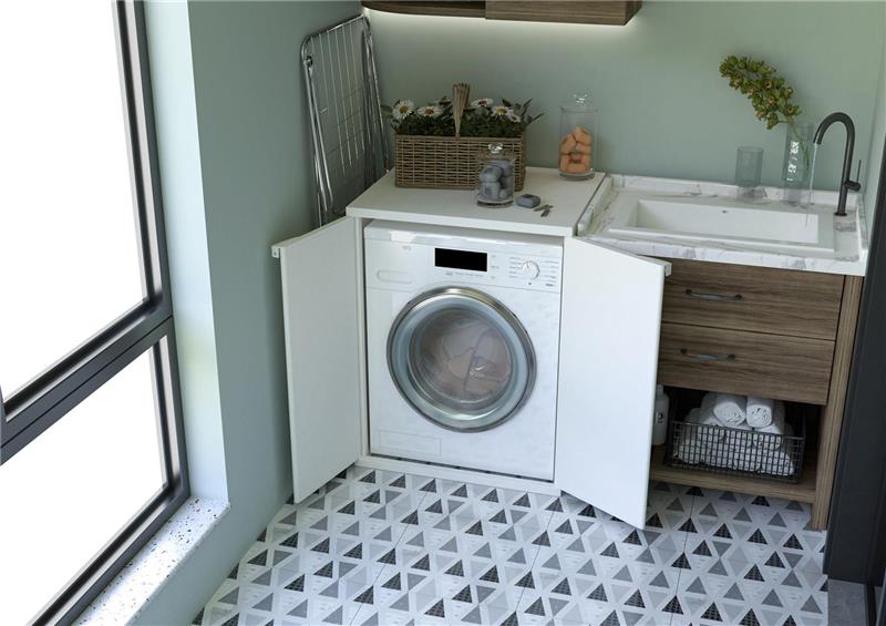 MOBILE COPRILAVATRICE IN RESINA PER ESTERNO-INTERNO 68,5X64X88 CM