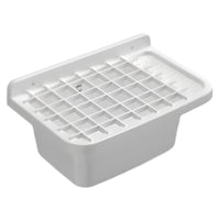 PILOZZO A PARETE BIANCO IN RESINA CON GRIGLIA PERFETTO PER SPAZI INTERNI O ESTERNI 50X35X24 CM