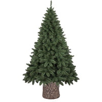 Base Supporto Albero di Natale Tronco Universale Resina Ferro Marrone H 41 cm
