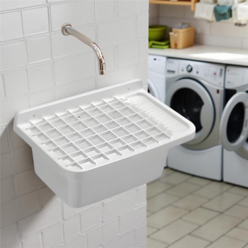 PILOZZO A PARETE BIANCO IN RESINA CON GRIGLIA PERFETTO PER SPAZI INTERNI O ESTERNI 50X35X24 CM