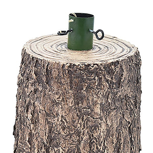 Base Supporto Albero di Natale Tronco Universale Resina Ferro Marrone H 46 cm