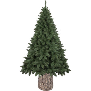 Base Supporto Albero di Natale Tronco Universale Resina Ferro Marrone H 46 cm