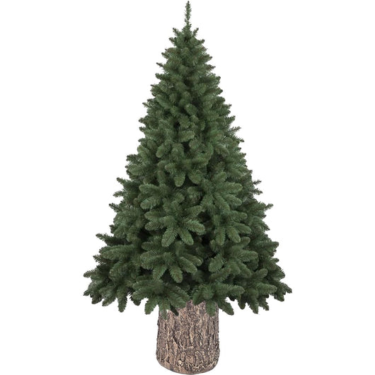 Base Supporto Albero di Natale Tronco Universale Resina Ferro Marrone H 46 cm