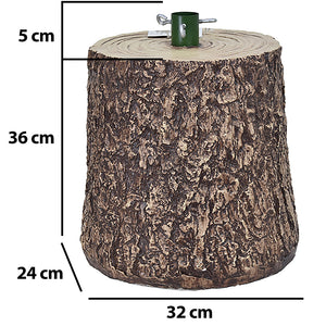 Base Supporto Albero di Natale Tronco Universale Resina Ferro Marrone H 41 cm