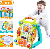 Primi Passi 3in1 Tavolo Centro Attivita e Lavagna Gioco Bambini Prima Infanzia