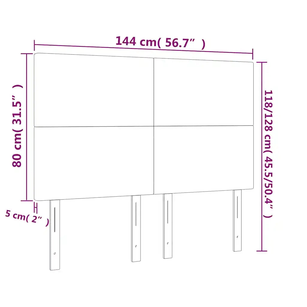 Testiera a LED Verde Scuro 144x5x118/128cm in Velluto 3122195