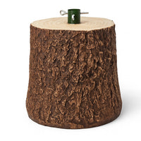Base Supporto Albero di Natale Tronco Universale Resina Ferro Marrone H 41 cm