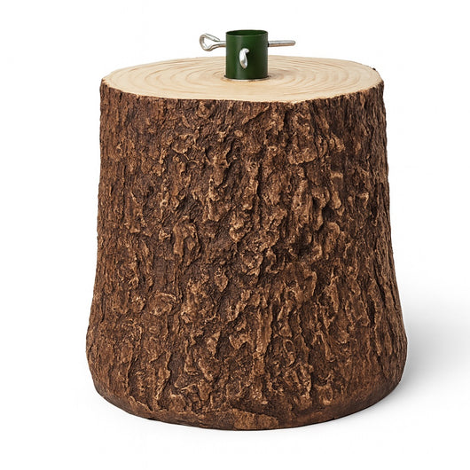 Base Supporto Albero di Natale Tronco Universale Resina Ferro Marrone H 41 cm