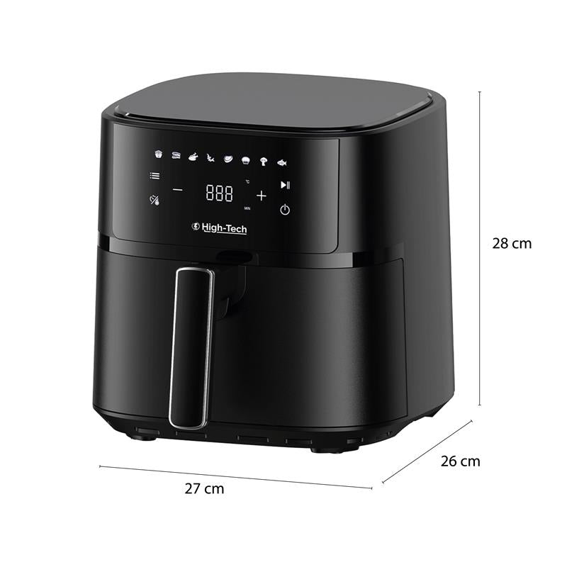 HIGH-TECH FRIGGITRICE AD ARIA DIGITALE CON DISPLAY TOCUH 8 PROGRAMMI CAPIENZA 6L 1700W