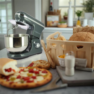 HIGH-TECH IMPASTATRICE PLANETARIA CON CESTELLO IN ACCIAIO CAPIENZA 5L 1200W - COLORE GRIGIO