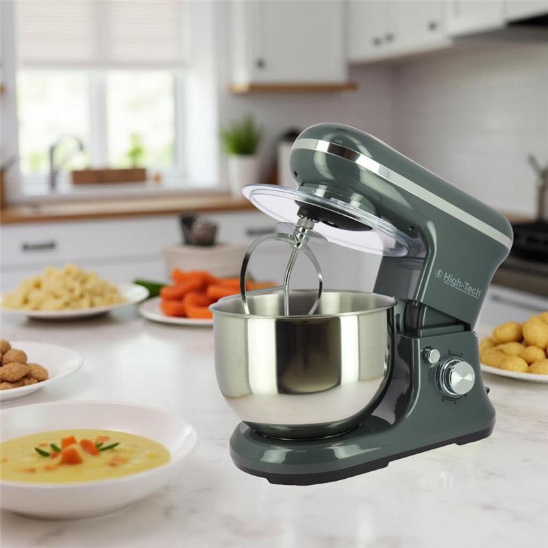 HIGH-TECH IMPASTATRICE PLANETARIA CON CESTELLO IN ACCIAIO CAPIENZA 5L 1200W - COLORE GRIGIO