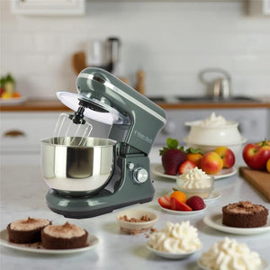 HIGH-TECH IMPASTATRICE PLANETARIA CON CESTELLO IN ACCIAIO CAPIENZA 5L 1200W - COLORE GRIGIO