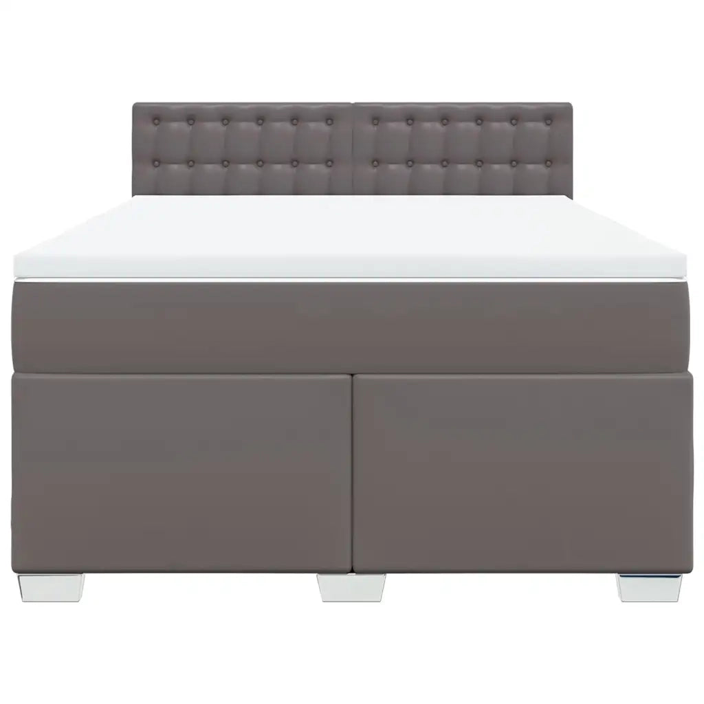 Giroletto a Molle con Materasso Grigio 140x190 cm in Similpelle 3288422