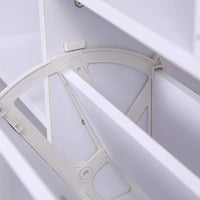 Scarpiera Doppia Profondità con Libreria 4 Ripiani Salvaspazio 102x25x98 cm Bianco