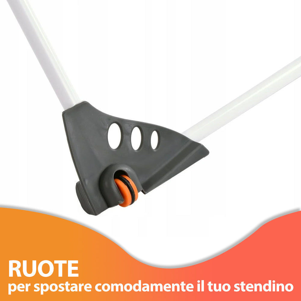 Stendino XXL Estensibile 18 Metri di Stenditura Bucato Salvaspazio Telescopica