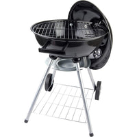 Barbecue a Carbone con Ruote BBQ Rotondo in Acciaio con Valvola di Ventilazione