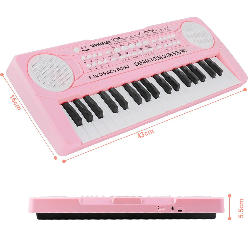 Tastiera Giocattolo Musicale Bambini 37 Tasti con Microfono Piano Keyboard Elettronico Educativo