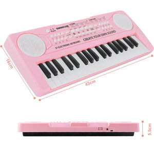 Tastiera Giocattolo Musicale Bambini 37 Tasti con Microfono Piano Keyboard Elettronico Educativo