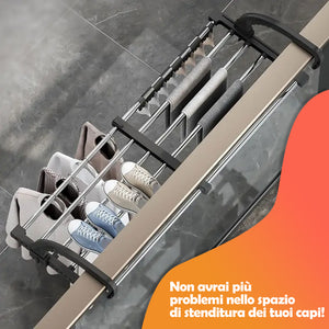 Stendino Pieghevole Salvaspazio Estensibile Balcone Finestra Termosifone Acciaio