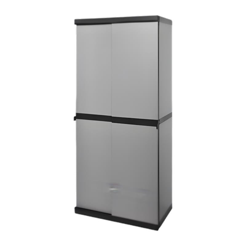 ARMADIO IN RESINA CON RIPIANI E ANTE SCORREVOLIDA INTERNO E DA ESTERNO MISURE 68X40,5X168