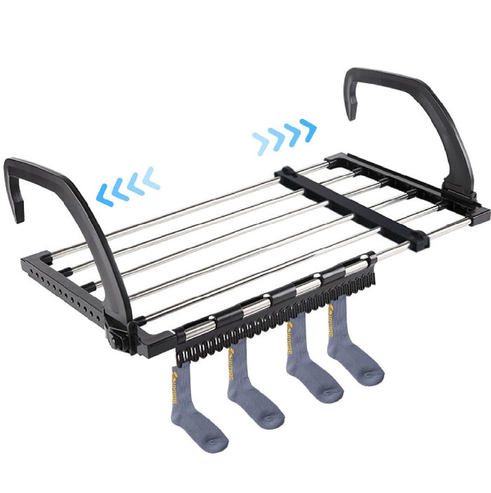 Stendino Pieghevole Salvaspazio Estensibile Balcone Finestra Termosifone Acciaio