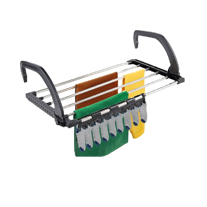 Stendino Pieghevole Salvaspazio Estensibile Balcone Finestra Termosifone Acciaio