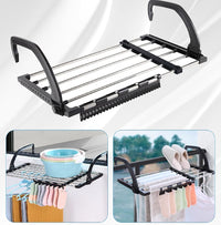 Stendino Pieghevole Salvaspazio Estensibile Balcone Finestra Termosifone Acciaio