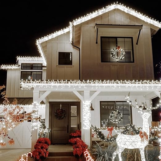 Tenda Luminosa LED 6x3 Metri Luci a Cascata Bianco per Interni ed Esterni COLORE LED: BIANCO FREDDO