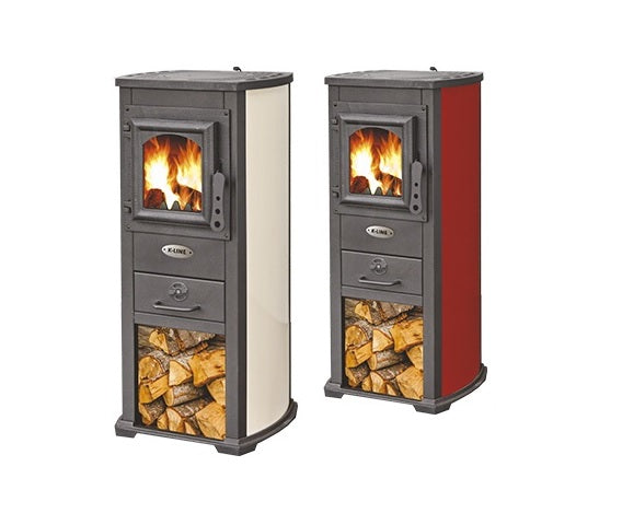 STUFA A LEGNA 5,3 Kw KARMA ROSSO 40x46xH90 cm