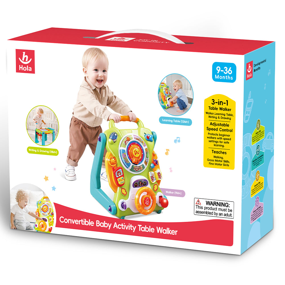 Primi Passi 3in1 Tavolo Attività e Lavagna Magnetica con Luci e Suoni Bambini