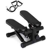Stepper Allenamento Cardio Fitness Palestra con Manubri Elastici e Display Digitale Nero