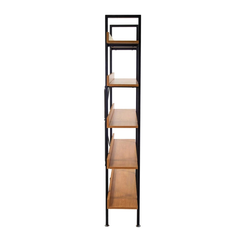 Scaffale metallo legno Achille 5 ripiani cm 120x28h171