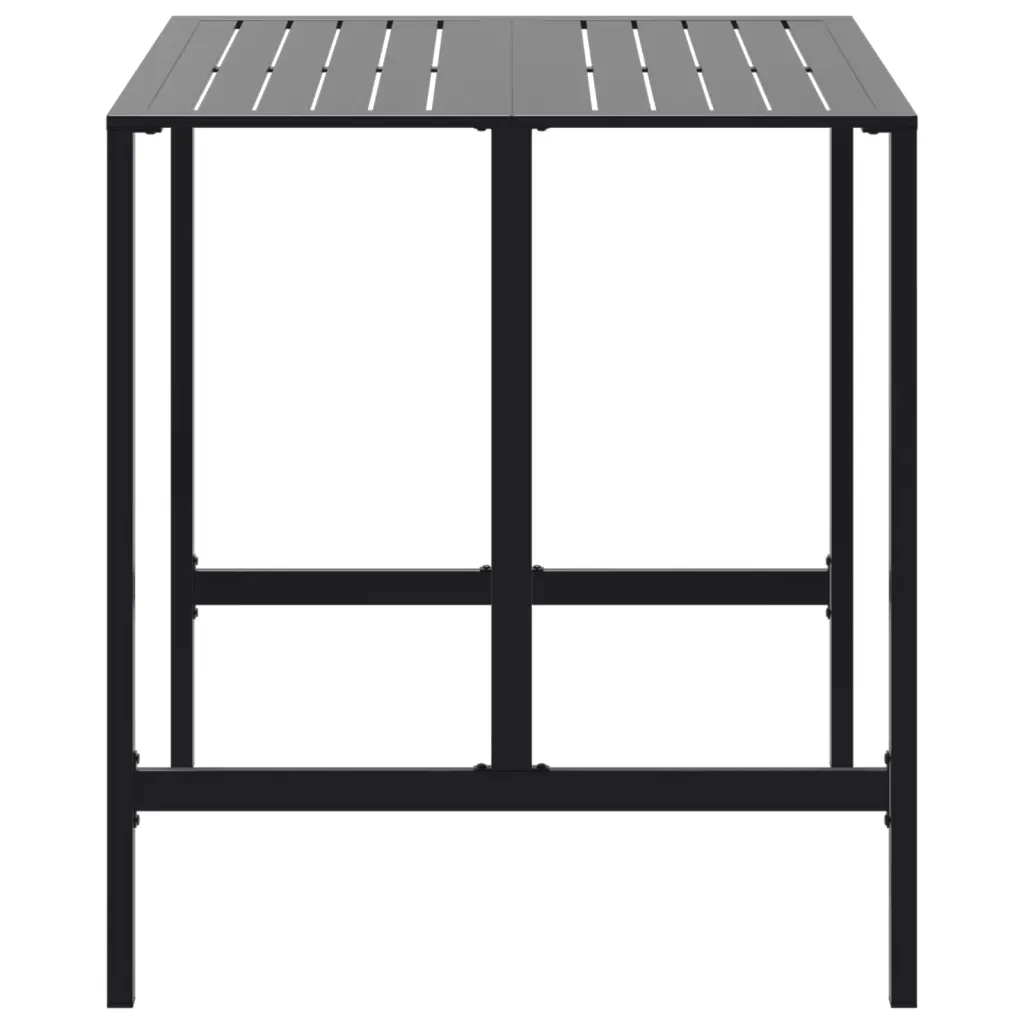 Tavolino da Giardino | Tavolo da Bar Nero 100x100x110 cm Acciaio Verniciato a Polvere
